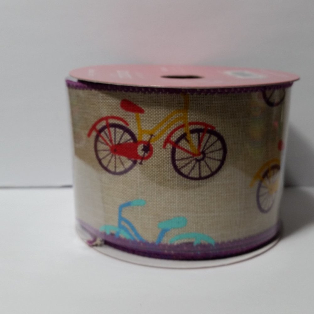 Wired Ribbon 2.5" 25' Bicycle
